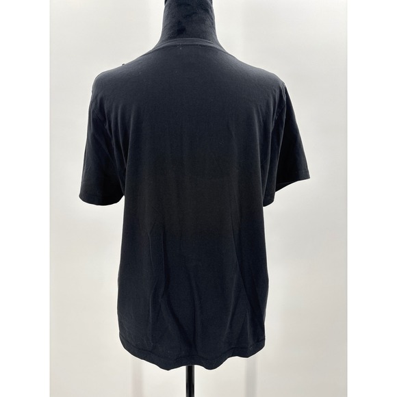 J. Crew Black Sequin Embellished T Shirt Women Size L Short Sleeve Top - Picture 4 of 8